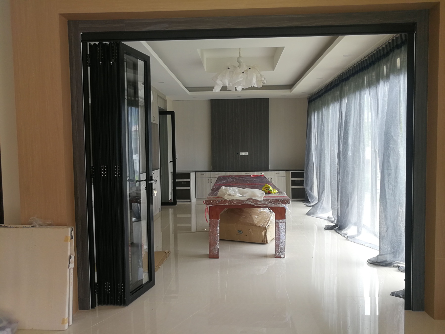 Sliding glass door works